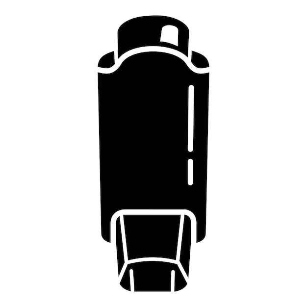 Icono de inhalador Ilustración simple del icono de vector de inhalador para diseño web aislado sobre fondo blanco