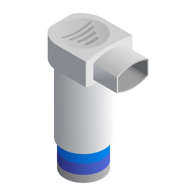 Icono de inhalador Isométrico del icono de vector de inhalador para diseño web aislado sobre fondo blanco