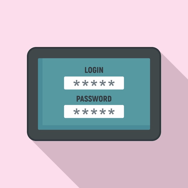 Icono de inicio de sesión de banco web Ilustración plana del icono vectorial de inicio de operaciones de banco web para el diseño web