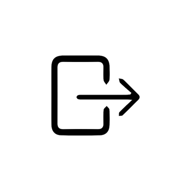 Icono de inicio de sesión en estilo plano de moda aislado en fondo blanco Símbolo de enfoque para su sitio web.