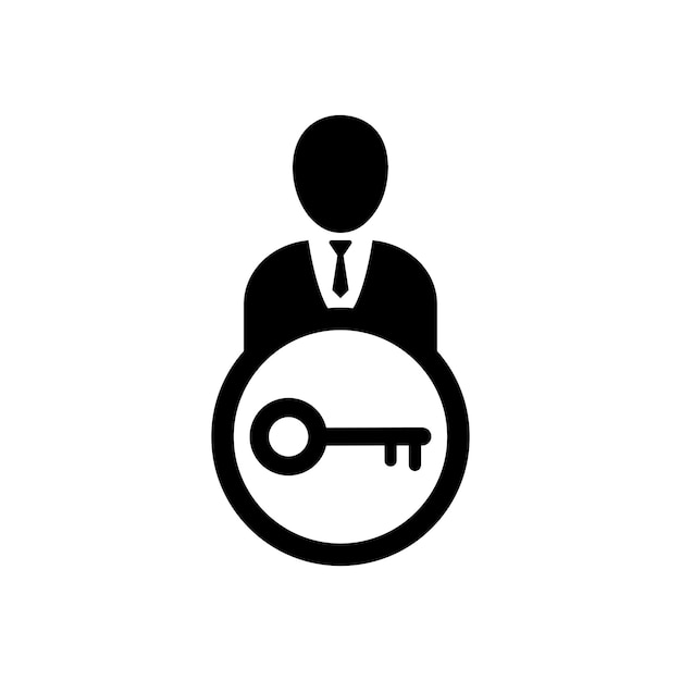 Icono de inicio de sesión Icono de usuario en estilo plano aislado en fondo gris Símbolo clave para el diseño de su sitio web imagen arte logotipo aplicación UI Ilustración vectorial EPS10 Imagen JPEG