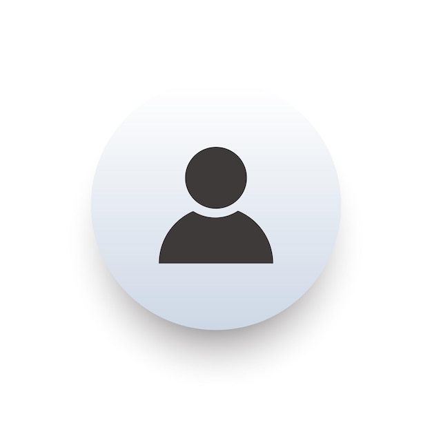 Vector icono de inicio de sesión o verificación de usuario 3d símbolo humano iconos de aplicaciones ux ui móvil