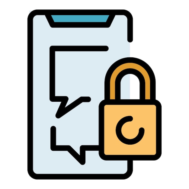 Icono de inicio de sesión sms vector de contorno Multi código Internet móvil color plano
