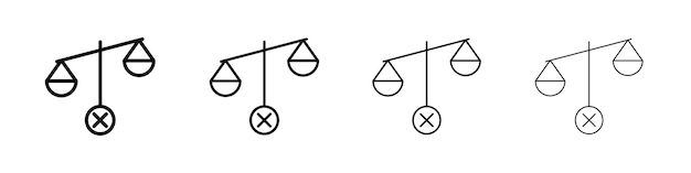 Ícono injusto Signo ilustrativo plano