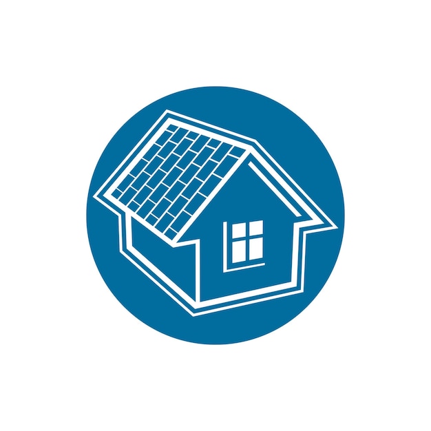 Icono inmobiliario, casa abstracta vectorial. Símbolo de promotor inmobiliario, signo conceptual, mejor para su uso en publicidad.