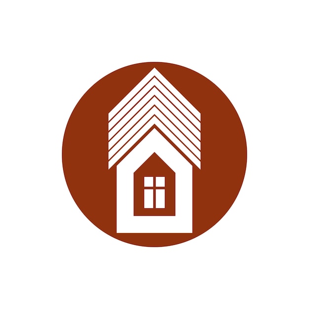 Icono inmobiliario, casa abstracta vectorial. Símbolo de promotor inmobiliario, signo conceptual, mejor para su uso en publicidad.