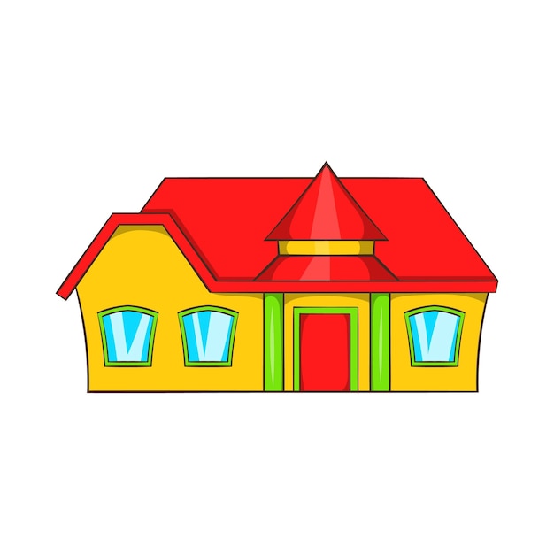 Icono inmobiliario en estilo de dibujos animados aislado sobre un fondo blanco