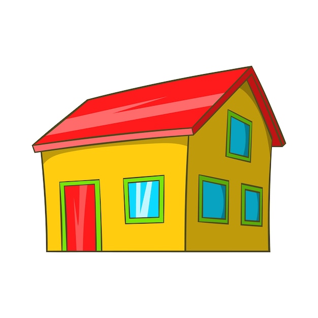 Icono inmobiliario en estilo de dibujos animados aislado sobre un fondo blanco