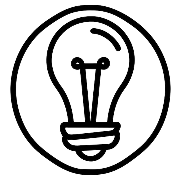 El icono de innovación es el contorno del icono.