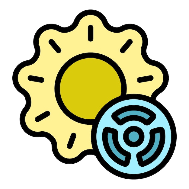 Icono de la innovación del sistema Contorno del sistema Icono del vector de la innovación color plano aislado