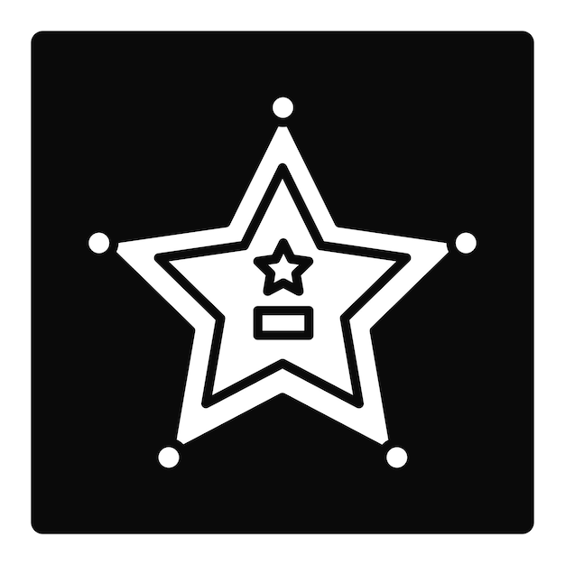El icono de la insignia del alguacil