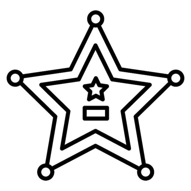 El icono de la insignia del alguacil