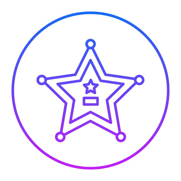 El icono de la insignia del alguacil