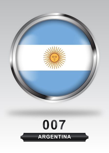 Icono de insignia de bandera argentina