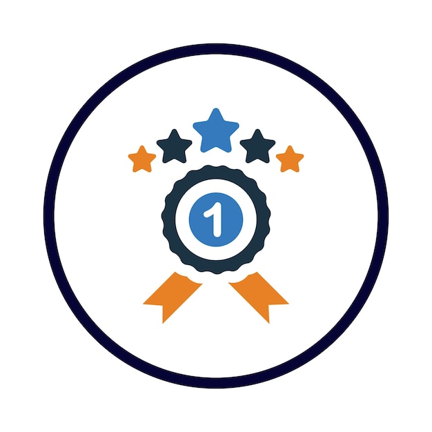 el icono de la insignia de la estrella