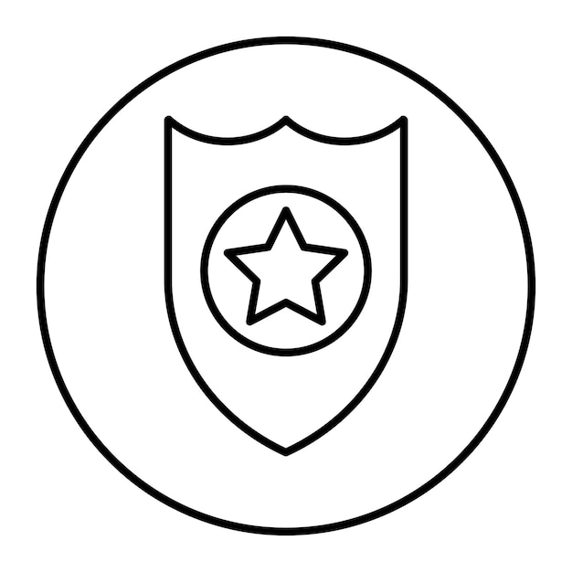El icono de la insignia de la policía