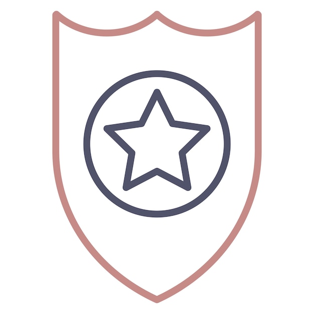El icono de la insignia de la policía