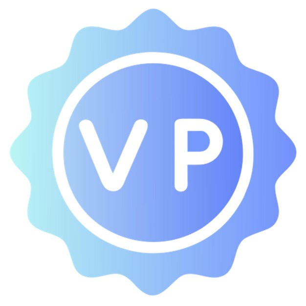 icono de la insignia VIP con formas de colores gradiente