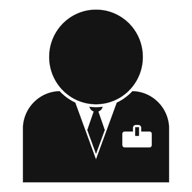 Icono de inspector de impuestos Ilustración simple del icono de vector de inspector de impuestos para diseño web aislado sobre fondo blanco