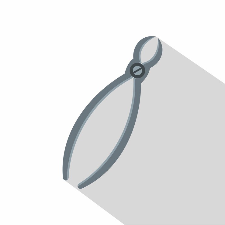 Vector icono de instrumento de extracción de dientes. ilustración plana del icono de vector de instrumento de extracción dental para web aislado sobre fondo blanco
