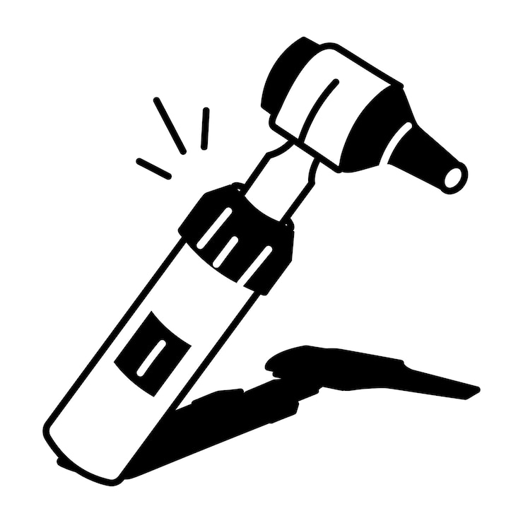 Vector icono de instrumento de luz de curado en estilo dibujado a mano