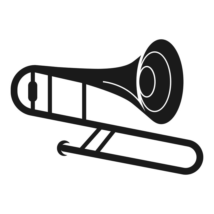 Icono de instrumento de trompeta Ilustración simple del icono de vector de instrumento de trompeta para diseño web aislado sobre fondo blanco