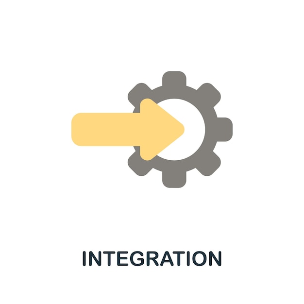 Ícono de integración Elemento simple de la colección de crecimiento empresarial Ícono de integración creativa para plantillas de diseño web, infografías y más