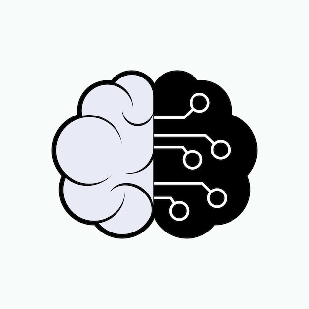Icono de inteligencia artificial Cerebro Intelectual AI Símbolo