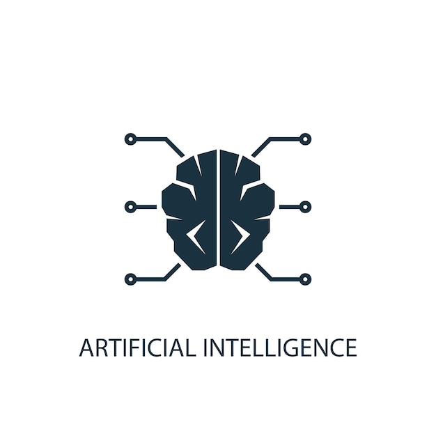 Icono de inteligencia artificial. Ilustración de elemento simple. Diseño de símbolo de inteligencia artificial de la colección de inteligencia artificial. Se puede utilizar en web y móvil.