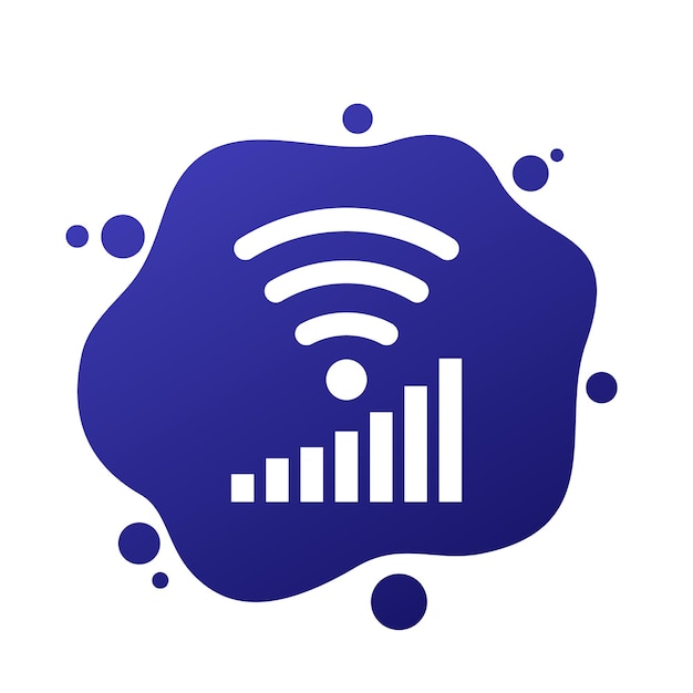 Icono de intensidad de la señal WiFi para aplicaciones y web