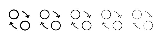 Ícono de intercambio Signo del logotipo vectorial