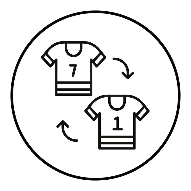 El icono de intercambio de vectores se puede usar para el conjunto de iconos de fútbol