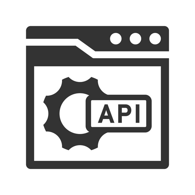 Vector icono de la interfaz de la api