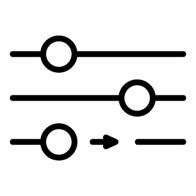 Icono de interfaz de botón Icono de vector de interfaz de botón de esquema para diseño web aislado sobre fondo blanco