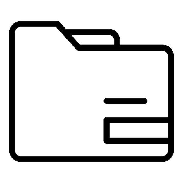 Icono de interfaz de carpeta personal Contorno Icono de vector de interfaz de carpeta personal para diseño web aislado sobre fondo blanco