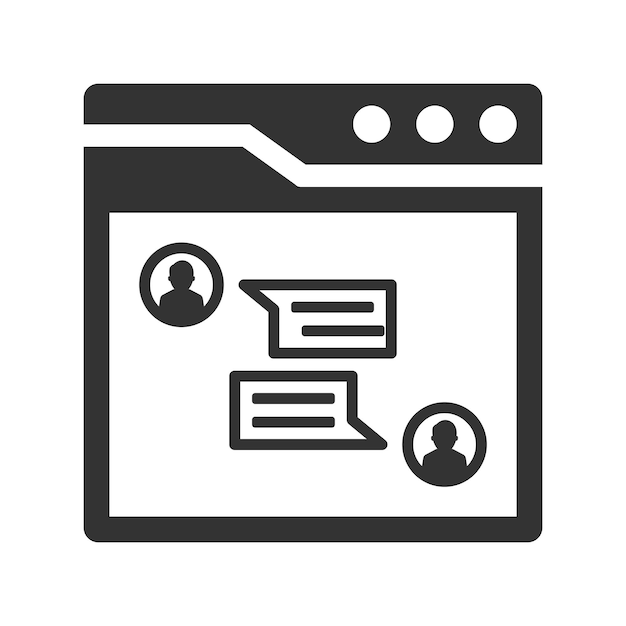 Icono de la interfaz de chat del sitio web