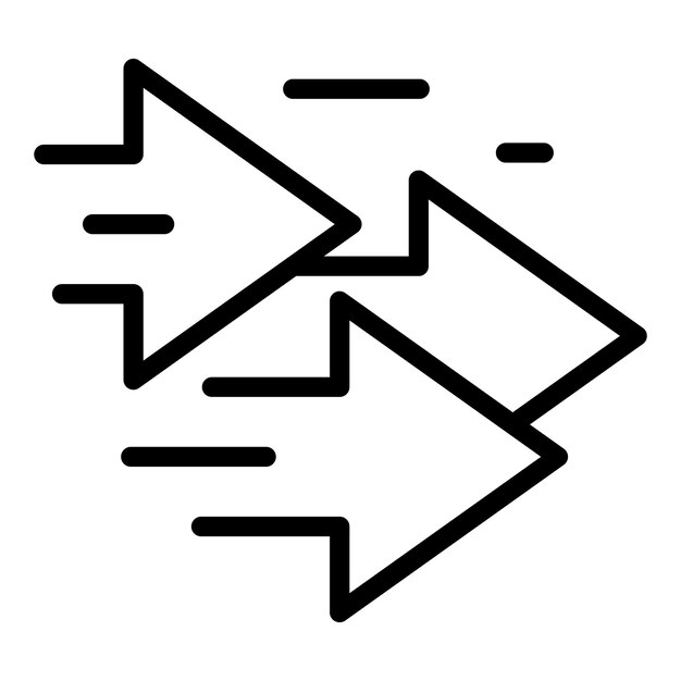 Icono de interfaz de flechas Contorno Icono de vector de interfaz de flechas para diseño web aislado sobre fondo blanco