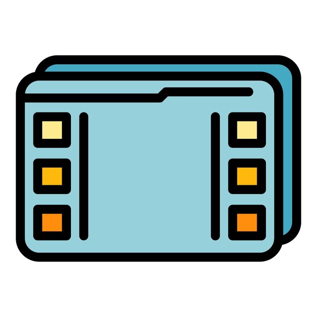 Icono de la interfaz del kit Contorno del icono vectorial de la interface del kit Color plano aislado