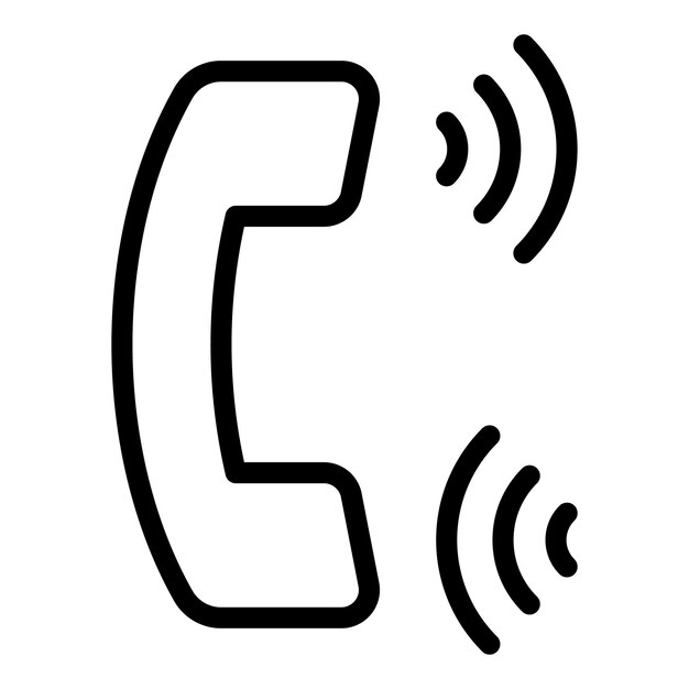 Icono de interfaz de llamada Contorno Icono de vector de interfaz de llamada para diseño web aislado sobre fondo blanco