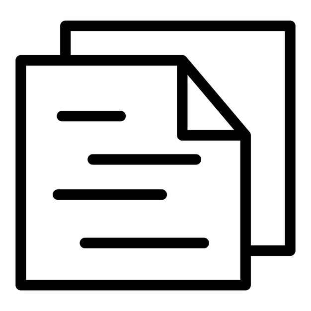 Icono de interfaz de papel de almacenamiento Contorno Icono de vector de interfaz de papel de almacenamiento para diseño web aislado sobre fondo blanco