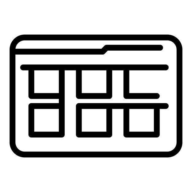 Icono de interfaz de selección Icono de vector de interfaz de selección de esquema para diseño web aislado sobre fondo blanco