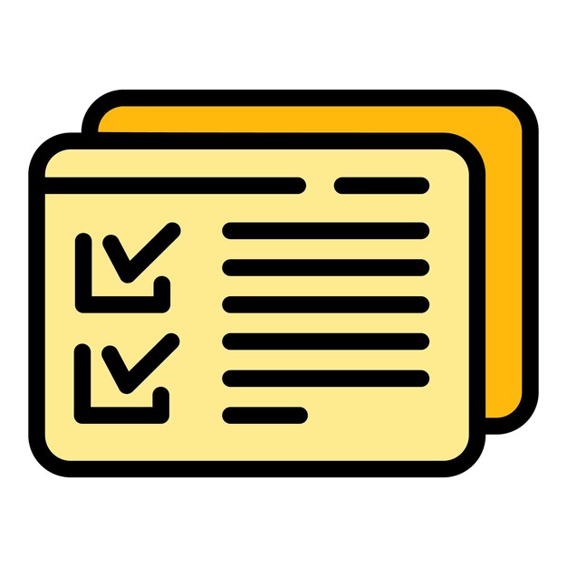 Icono de interfaz de sitio aprobado Esbozo Icono vectorial de interfaz del sitio aprobado Color plano aislado