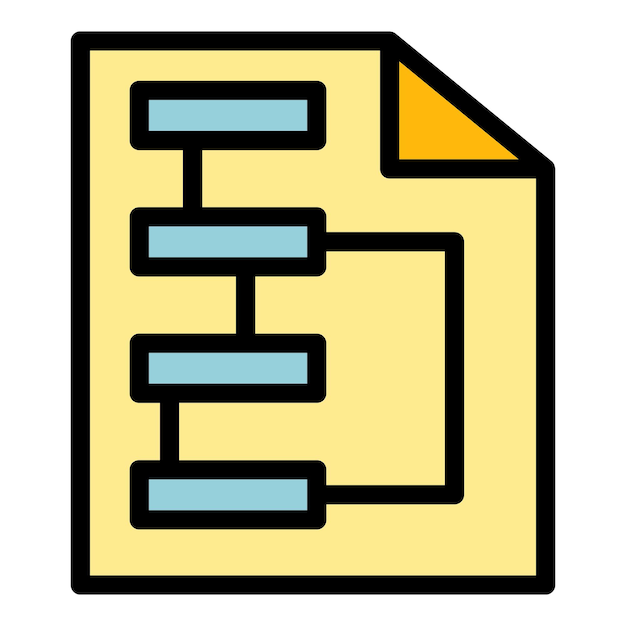 Icono de la interfaz de software Contorno del icono vectorial de la interface de software Color plano aislado