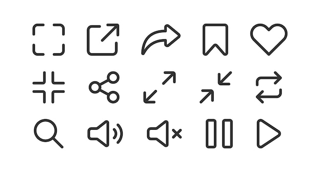 Icono de interfaz de usuario Botón de redes sociales UX de la aplicación del sitio web Enlace a la búsqueda de sonido compartido
