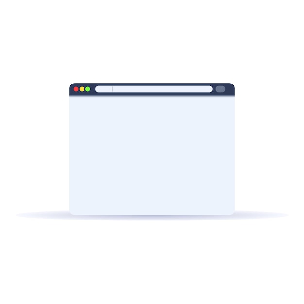 Icono de interfaz de usuario del navegador Caricatura del icono de vector de interfaz de usuario del navegador para diseño web aislado sobre fondo blanco