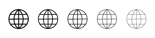 Ícono de Internet Signo del logotipo vectorial