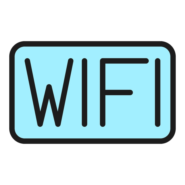Vector icono de internet wi-fi contorno del icono vectorial de internet wi-fi de color plano aislado