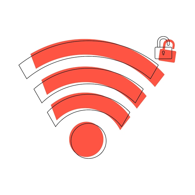 El icono de internet wi-fi en estilo cómico el icono del router wi-fi de dibujos animados red vectorial de dibujo animado inalámbrico