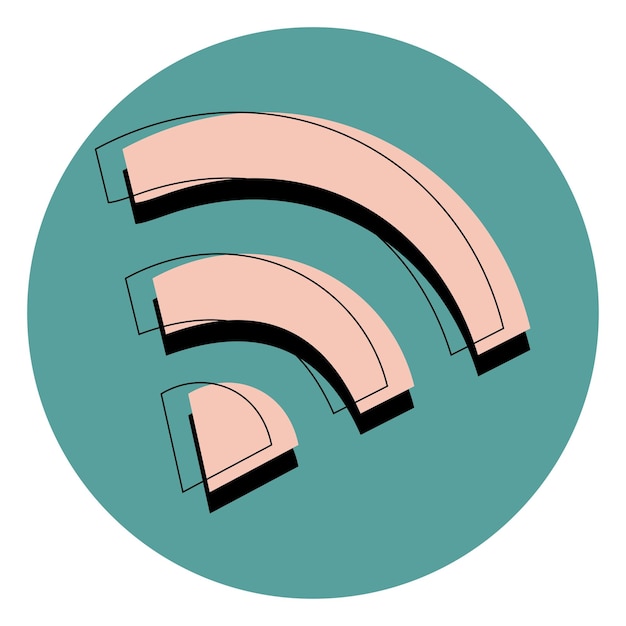 El icono de Internet Wi-Fi en estilo cómico El icono del router Wi-Fi de dibujos animados Red vectorial de dibujo animado inalámbrico