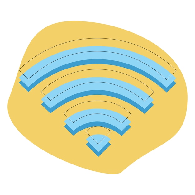 El icono de Internet Wi-Fi en estilo cómico El icono del router Wi-Fi de dibujos animados Red vectorial de dibujo animado inalámbrico